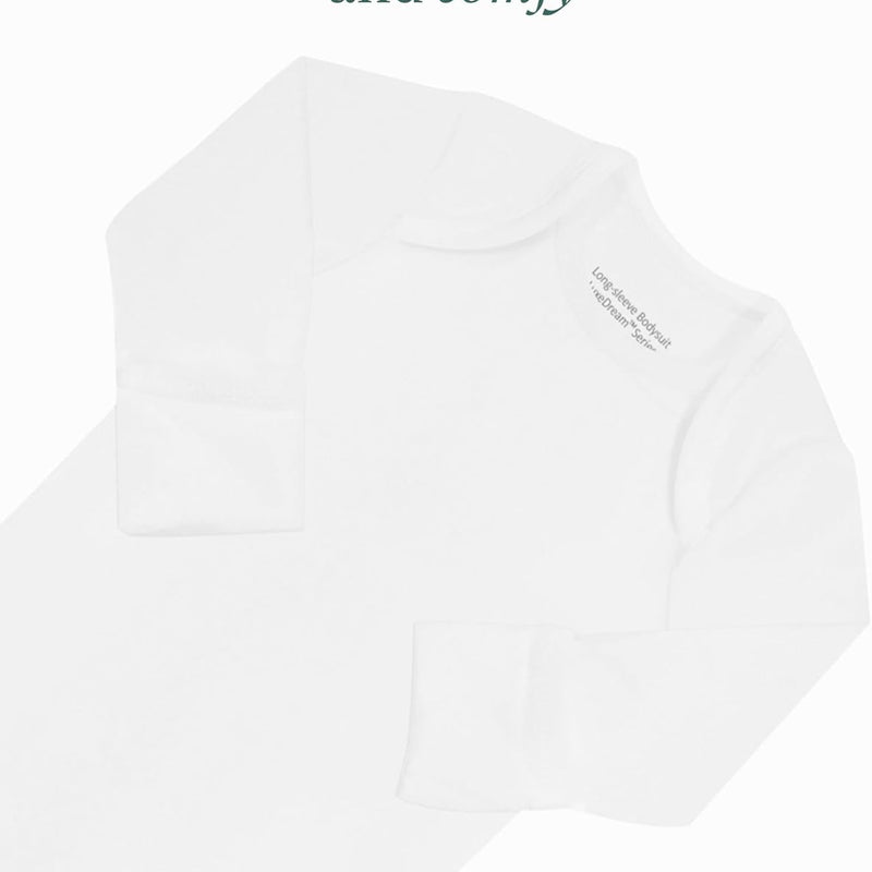 Supersoft Long Sleeve Baby Bodysuits, Premium Bamboo Rayon Bodysuit Unisex Boy Girl 0-3-6-9-18-24 months, 6-pack