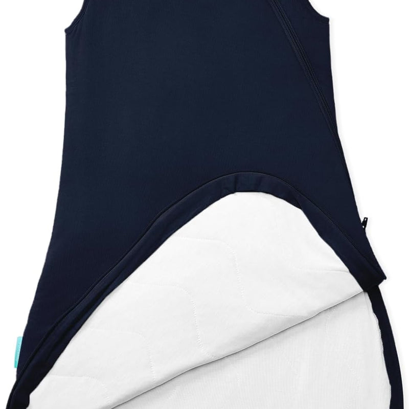 Supersoft Sleep Sack 1.0 TOG, Premium Bamboo Viscose Toddler Sleeping Bag, 2-Way Safe Zipper Sleepsacks 2-4T (Midnight)