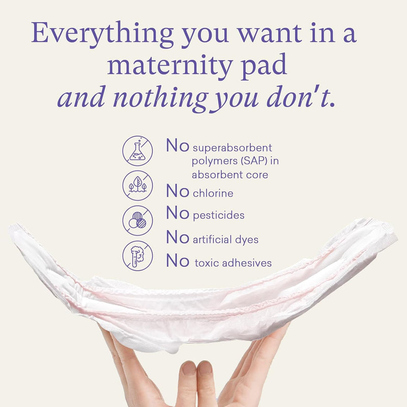 Premium Postpartum Pads with Wings Extra Long Maternity Pads Large Maximum Absorbency Post-partum Incontinence Pads Ultra Soft Heavy Flow Secure Leak Protection After Birth Pads, 24 Count