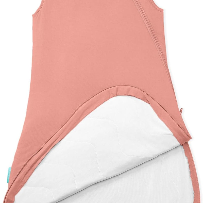 Supersoft Sleep Sack 1.0 TOG, Premium Bamboo Viscose Toddler Sleeping Bag, 2-Way Safe Zipper Sleepsacks 2-4T (Coral)