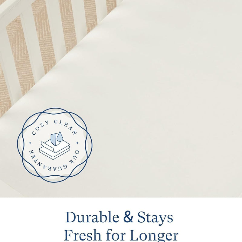 Supersoft Fitted Bassinet Sheets, Premium Bamboo Viscose Cradle Sheets, Streachy Hypoallergenic Breathable Moses Basket Oval Rectangle Pad/Mattress Universal Fit for Halo, Dream on Me, 2-Pack