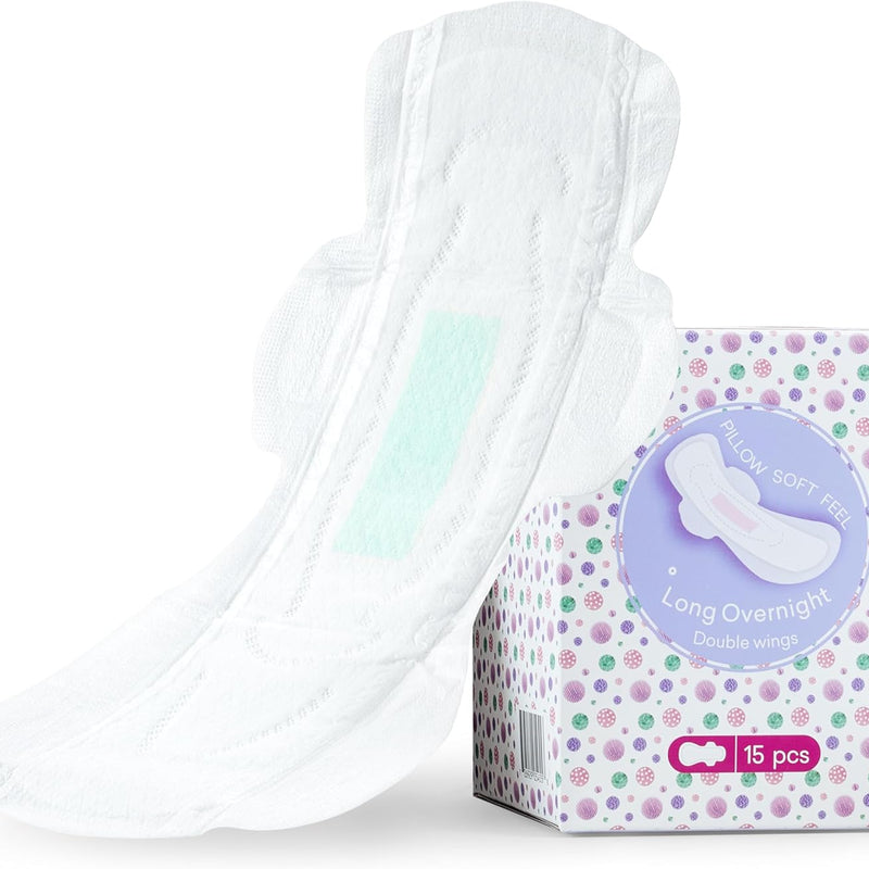 Teens Period Pads with Wings for Tweens, Organic Cotton Sanitary Pads for Teens Girls 9-10-11-12-14 Teen Menstrual Pads, Teen Regular, 18 Count