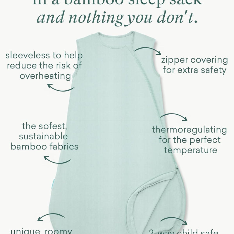 Supersoft Sleep Sack 0.5 TOG, Premium Bamboo Viscose Sleeping Bag Thin Baby Wearable Blanket 2-Way Zipper Sleepsacks