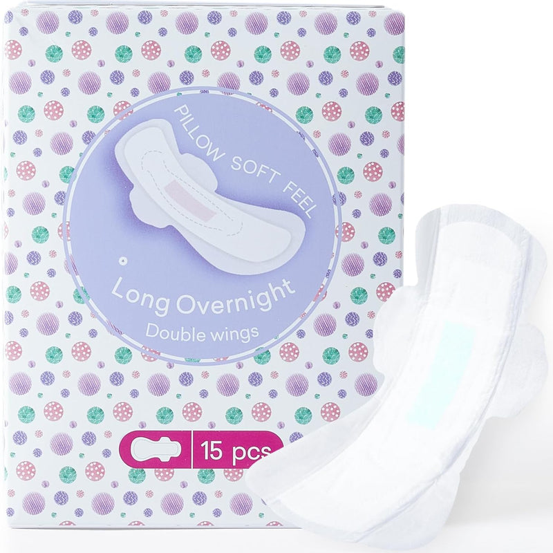 Teens Period Pads with Wings for Tweens, Organic Cotton Sanitary Pads for Teens Girls 9-10-11-12-14 Teen Menstrual Pads, Teen Regular, 18 Count