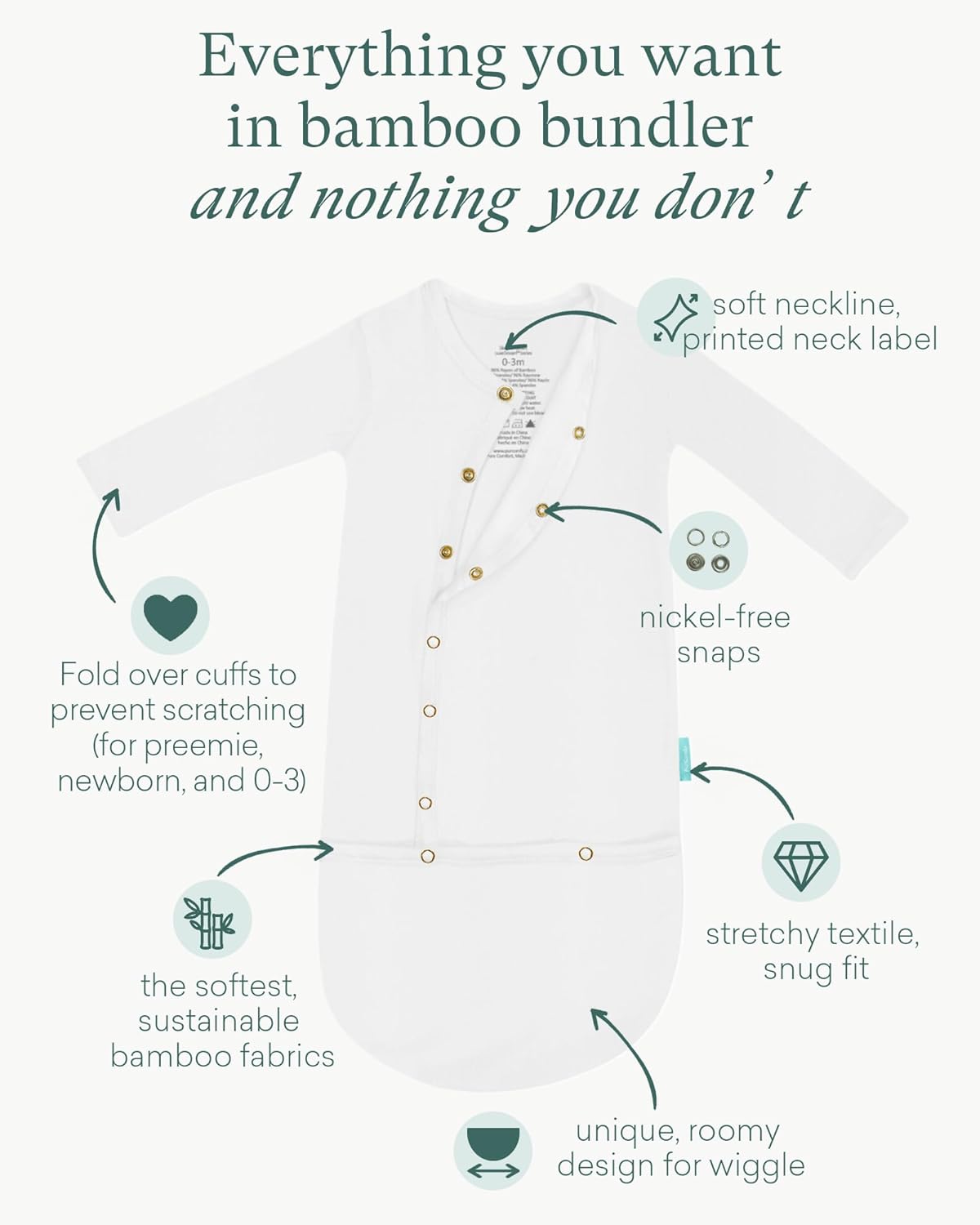 Bamboo Baby Gowns - PurComfy