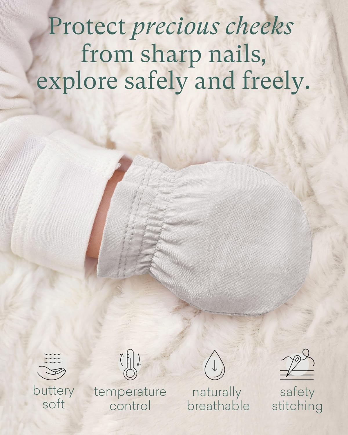 Bamboo Baby Mittens - PurComfy