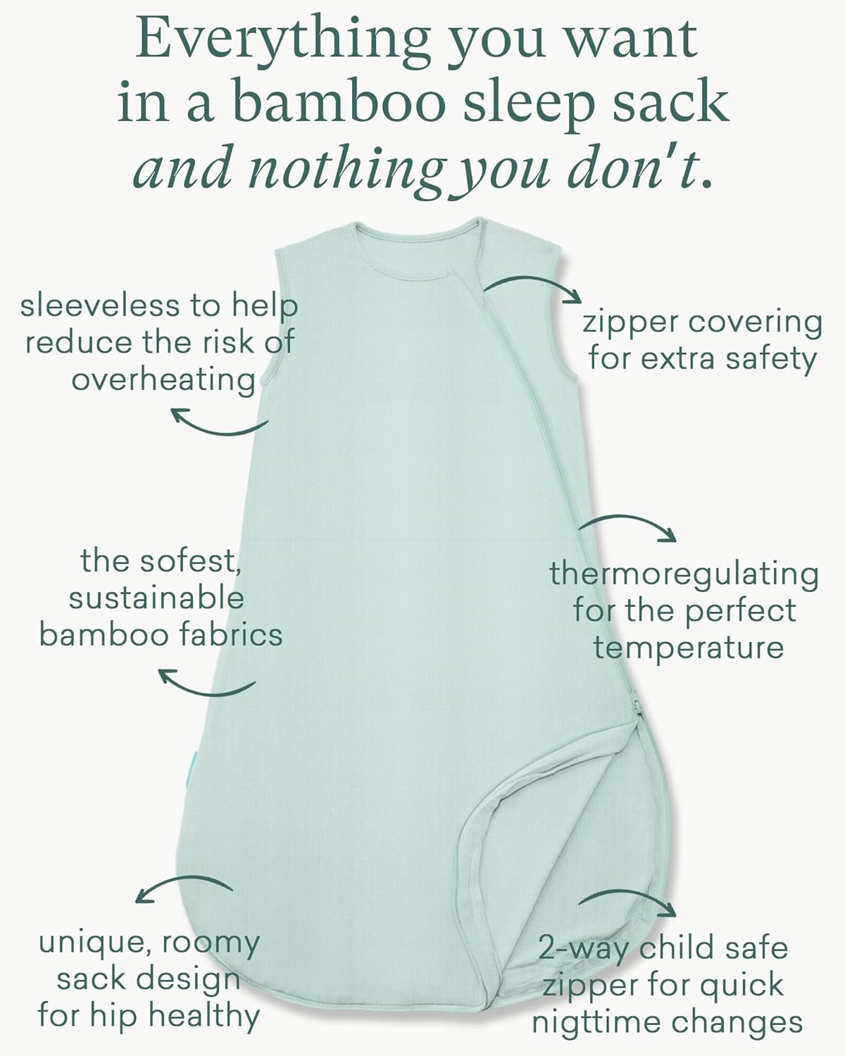 Bamboo Baby Sleep Sack (0.5 TOG) - PurComfy
