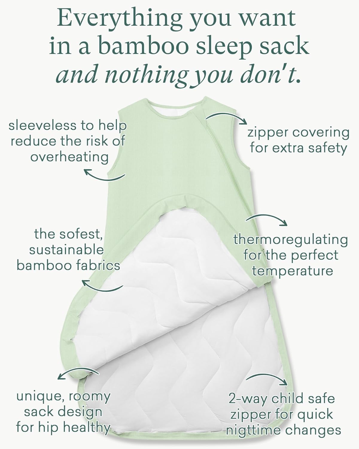 Bamboo Baby Sleep Sack (1.0 TOG) - PurComfy