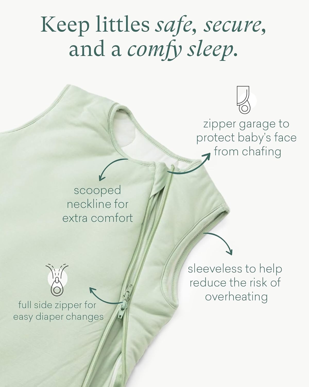 Bamboo Baby Sleep Sack (1.0 TOG) - PurComfy