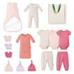 Bamboo Newborn Clothes Gift Set: 14-Piece Layette with Sleep Sack, Baby Essentials — Bamboo Lover Set - PurComfy