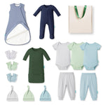 Bamboo Newborn Clothes Gift Set: 14-Piece Layette with Sleep Sack, Baby Essentials — Bamboo Lover Set - PurComfy