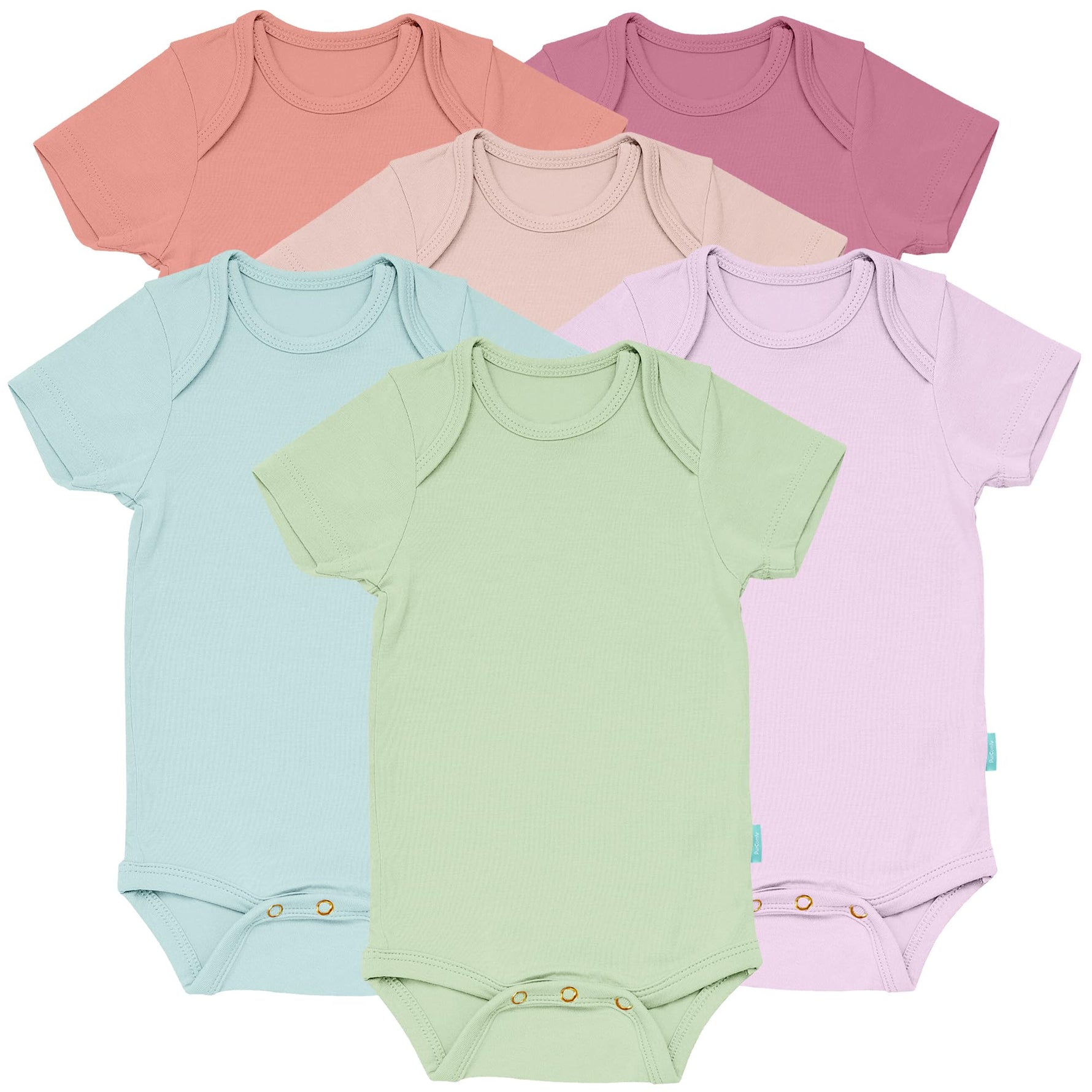Bamboo Short-Sleeve Bodysuits - PurComfy