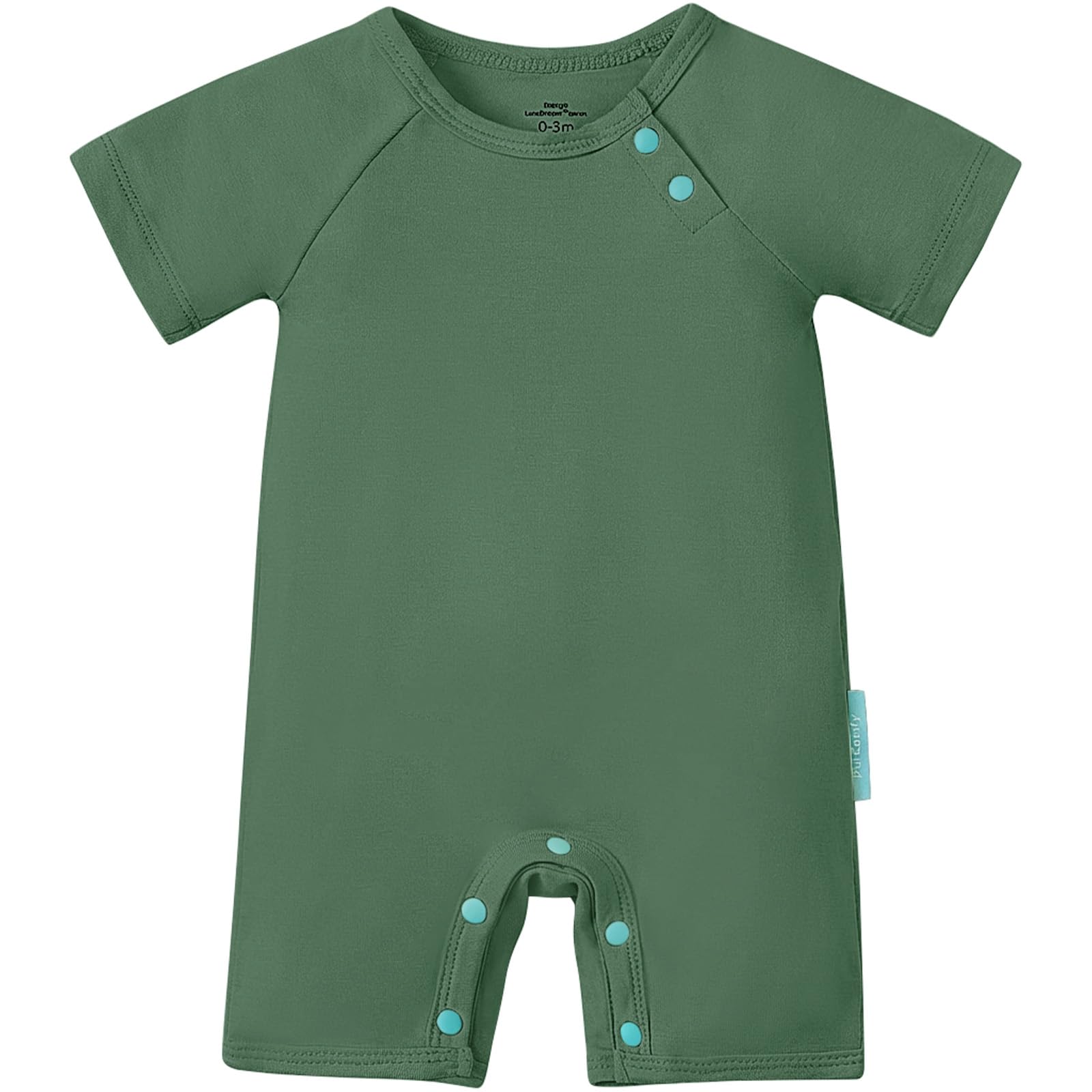 SuperSoft Bamboo Viscose Baby Romper, Unisex, Short Sleeve - PurComfy