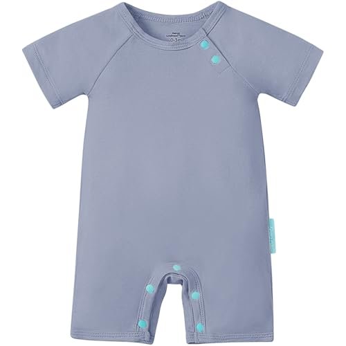 SuperSoft Bamboo Viscose Baby Romper, Unisex, Short Sleeve - PurComfy