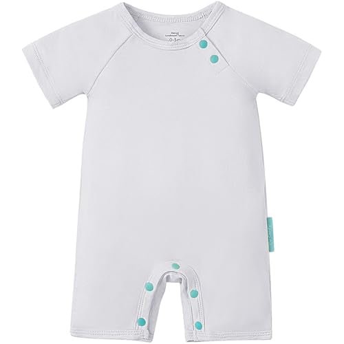 SuperSoft Bamboo Viscose Baby Romper, Unisex, Short Sleeve - PurComfy