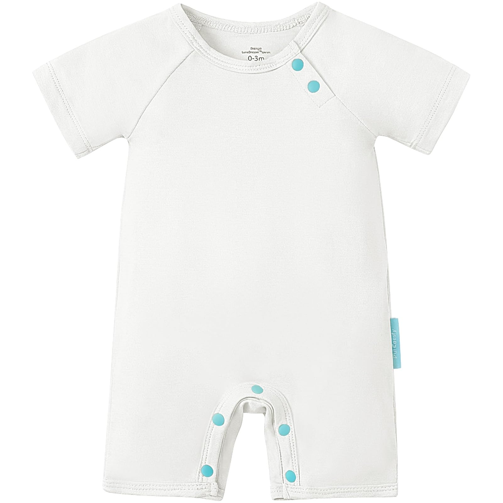 SuperSoft Bamboo Viscose Baby Romper, Unisex, Short Sleeve - PurComfy