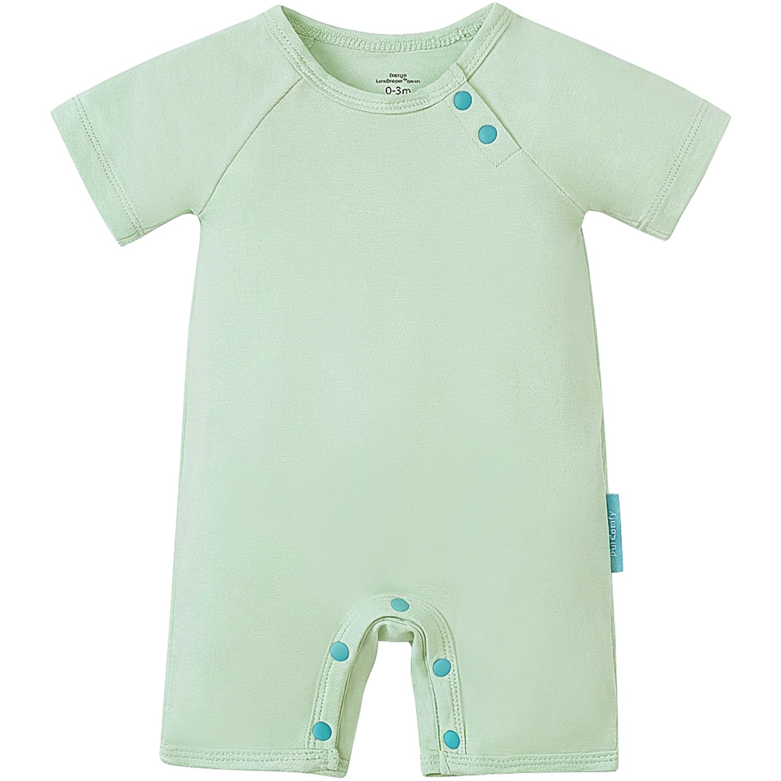 SuperSoft Bamboo Viscose Baby Romper, Unisex, Short Sleeve - PurComfy