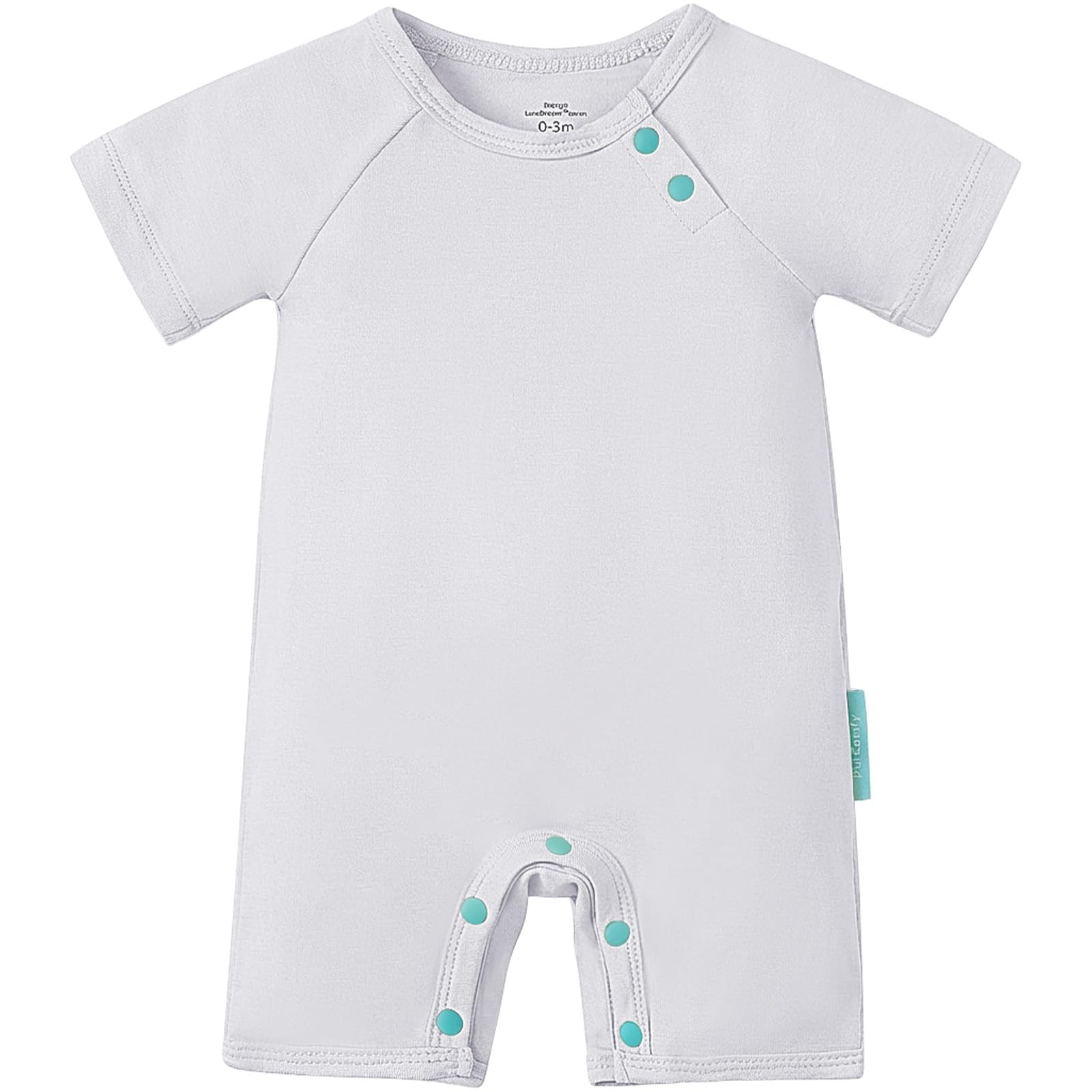 SuperSoft Bamboo Viscose Baby Romper, Unisex, Short Sleeve - PurComfy