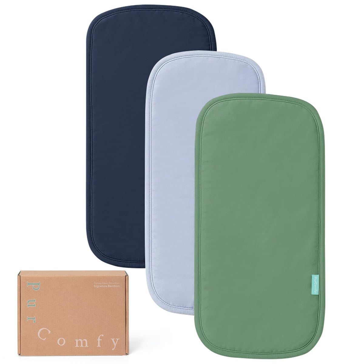 Supersoft Bamboo Viscose Burp Cloths, 3-Pack, Large 21” x 10” - PurComfy